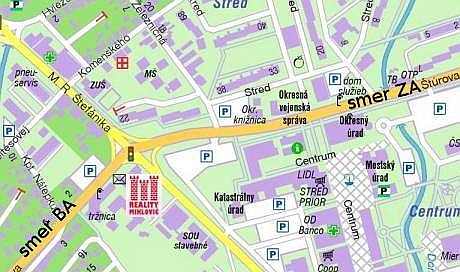 mapa reality miklovič lokalita ulica